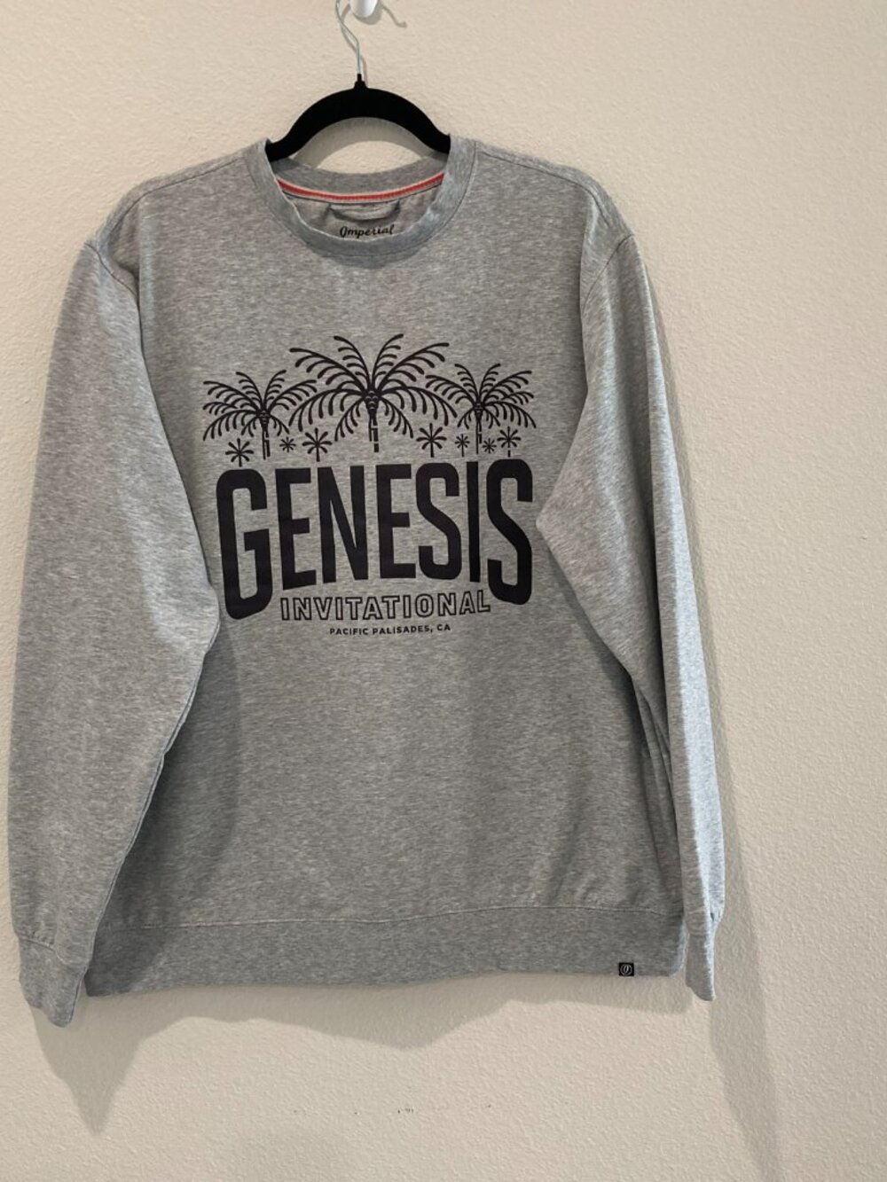 Imperial Genesis Invitational Golf Gray Graphic Sweatshirt L